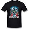 niubioe Heren Chappie T-Shirt Zwart, Zwart, XXL