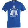 LUO BAN ZHANG Urban Backwoods Autobahn Men T-Shirt Blue XL