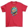 The Shirt Shack Super World Dad Grappig Super Dad T-shirt voor de heldhaftige vader in je leven. Uniseks ontwerp. Save The Day!, Rood, M