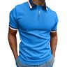 TDEOK Poloshirt heren XXL poloshirt met ritssluiting heren heren poloshirt korte mouwen poloshirts voor heren korte mouwen katoen poloshirt heren korte mouwen outdoor poloshirt heren katoen,