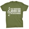 Generic Oude muzikanten sterven nooit, ze ontbinden gewoon grappig muzikaal T-shirt, Olijf, XL