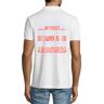 Atspauda Politics is war Without Bloodshed While war is Politics with Bloodshed katoenen poloshirt voor heren, wit, Wit, L