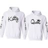 Couple Camp Couple King Queen Pullover Hoodie Trui met Capuchon 1x Heren Trui Wit M