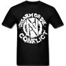 SENGEKE Conflict T Shirt Band Hardcore Punk Rock Ska Anarcho Disarm or die Black XL