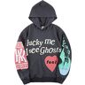 NAGRI Heren Lucky me I See Ghosts Hoodie