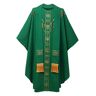 CAMDOM Katholieke Priester Kazuifel Kerk Mass Vestment Gewaad, Groen, one size