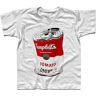 espera T-Shirt Child Andy Warhol Campbell's Crumpled Red Pop Art. L