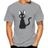 KIGA kiki jiji studiogibli JiJi- Kikis delivery hayao miyazaki tokyo service T shirt kikis delivery service japan cute cat Grey S