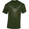 Baddery Jäger T-shirt voor heren, Hunting Passion cadeau voor jagers jacht T-shirt heren jager kleding jacht accessoires, Army Hunting Passion, XL