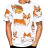 GRRKDFQ 3D Geprint T-Shirt Dierenprint Cartoon Hond-Xl