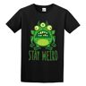 yibairou Men's Stay Weird Alien Monster John Schwegel Transparent Men's T Shirt Fashion Casual Cool Tee Shirts Black S
