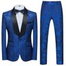 Generic Mannen Casual Business Bruiloft Gastheer Bloem Kleur Suits 3 Stks Jurk Blazers Jas Broek Vest Jas Set, Set van 2 Bao Lan, 3XL