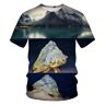GRRKDFQ 3D Geprint T-Shirt Landschapsprint Alpine Mineraal-3Xl