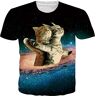 Goodstoworld Heren Gewoontjes Tshirts 3D Afdrukken T Shirt Short Sleeve Gewoontjes T-Shirt XXL