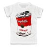 3stylercollection Campbell's T-shirt voor heren Andy Warhol Famous Soup Pop Art wit Large