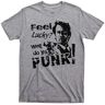 Jiaggoyrx Voel je Lucky Punk Mens T-shirt Clint Eastwood film Tee DVD Blu Ray collectie, Grijs, XXL