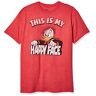 Disney Donald Duck T-shirt voor heren Donald Duck T-shirt voor heren (Pack van 1), Rode Heather, L