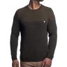 Karl´s People Karl's People gebreide herentrui met ronde hals en logopatch   Heren wintertrui   stijlvolle heren gebreide trui   Warme herentrui grof gebreid  Basic sweater met lange mouwen voor heren K-114