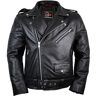 MDM Leren jack rocker-jack rockabilly punk motorjack Western Highway Rockabilly, zwart, L