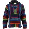 Siesta Mexicaanse Baja Jerga Hoody Regenboog, Regenboog, L