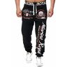 L.gonline Jogginghose Herren lang   Trainingshose Baumwolle   Sporthose mit Bündchen   enger Beinabschluss   Marine 5258 (3XL, Schwarz)