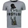 T-shirt Korte Mouw Local Fanatic Hustler Rhinestone Grijs EU XXL,EU XL,EU 3XL Man