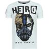 Local Fanatic Hero mask t-shirt Wit 2X-Large Male