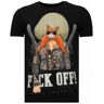 Local Fanatic Bandit chief rhinestone t-shirt Zwart Extra Large Male