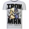 Local Fanatic Iron man popeye rhinestone t-shirt Wit Large Male