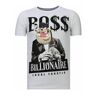 Local Fanatic Billionaire boss rhinestone t-shirt Wit Small Male