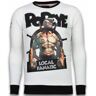 Local Fanatic Popeye rhinestone sweater Wit Large Male