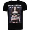 Local Fanatic Kim kardashian rhinestone t-shirt Zwart 3X-Large Male