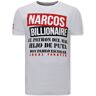 Local Fanatic T-shirt met print narcos Wit 2X-Large Male