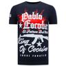 Local Fanatic Pablo escobar t-shirt navy Print / Multi Large Male