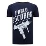 Local Fanatic Pablo escobar uzi t-shirt navy Print / Multi Small Male