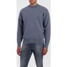 Purewhite Purewhite - Heren Loose Fit Knitwear Crewneck LS - Blue Blauw Large Male