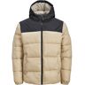 Jack & Jones Toby puffer hood Beige Small Male