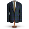 RRL Plaid Harris Tweed&#174 Sport Coat Blackwatch Plaid EU 54 Male