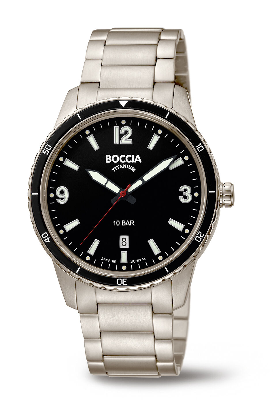 Boccia 3635-03 Horloge Titanium saffierglas zwart 42 mm
