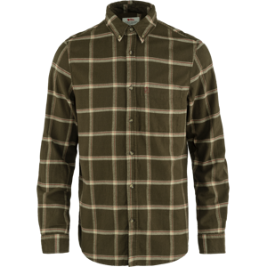 Fjällräven ÖVIK COMFORT FLANNEL SHIRT M  DARK OLIVE-SAND STONE