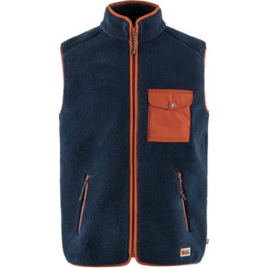 Fjällräven VARDAG PILE FLEECE VEST M  NAVY-AUTUMN LEAF