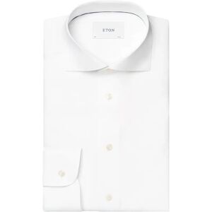 Eton Semi Solid Fine Twill Shirt Skjorte Off-White  male 44