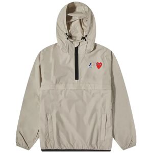 Comme Des Garcons Play K-Way Leon Half Zip Jakke Beige  unisex S