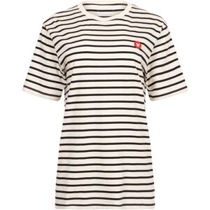 Wood Wood Ace Badge T-Shirt - Off-White/Black Stripes M