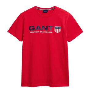 GANT Retro Shield T-Shirt - Bright Red - Men XS