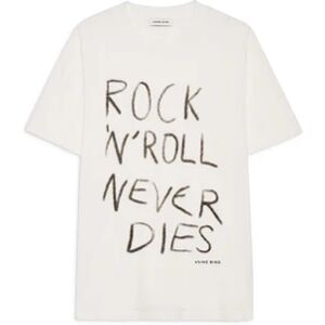 Anine Bing Walker Tee Rock N Roll - Ivory XS