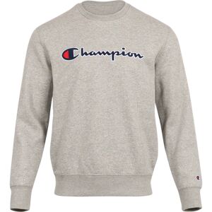 Champion Embroidered Script Logo Fleece Sweatshirt - New Oxford Grey Mel XS