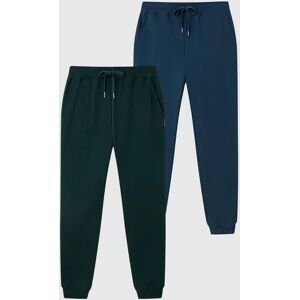 AW23 2pk Joggebukse Skog + Ocean Blue