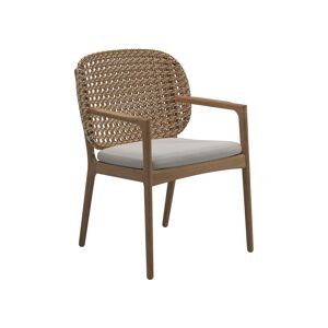 Gloster Kay Dining Chairs With Arms, Frame Harvest, Kat.B Blend Linen