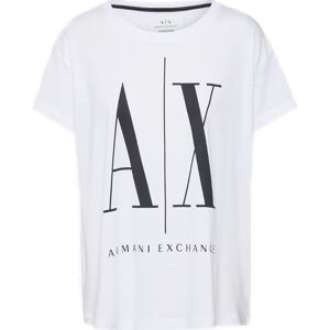 Giorgio Armani Exchange Icon Period Kvinne T-Shirt Hvit L